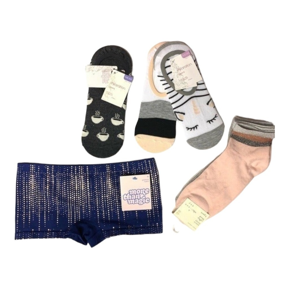 A New Day Xhilaration Assorted 7-Pack Socks‎ Shorts Multicolor Ankle Liner Cozy